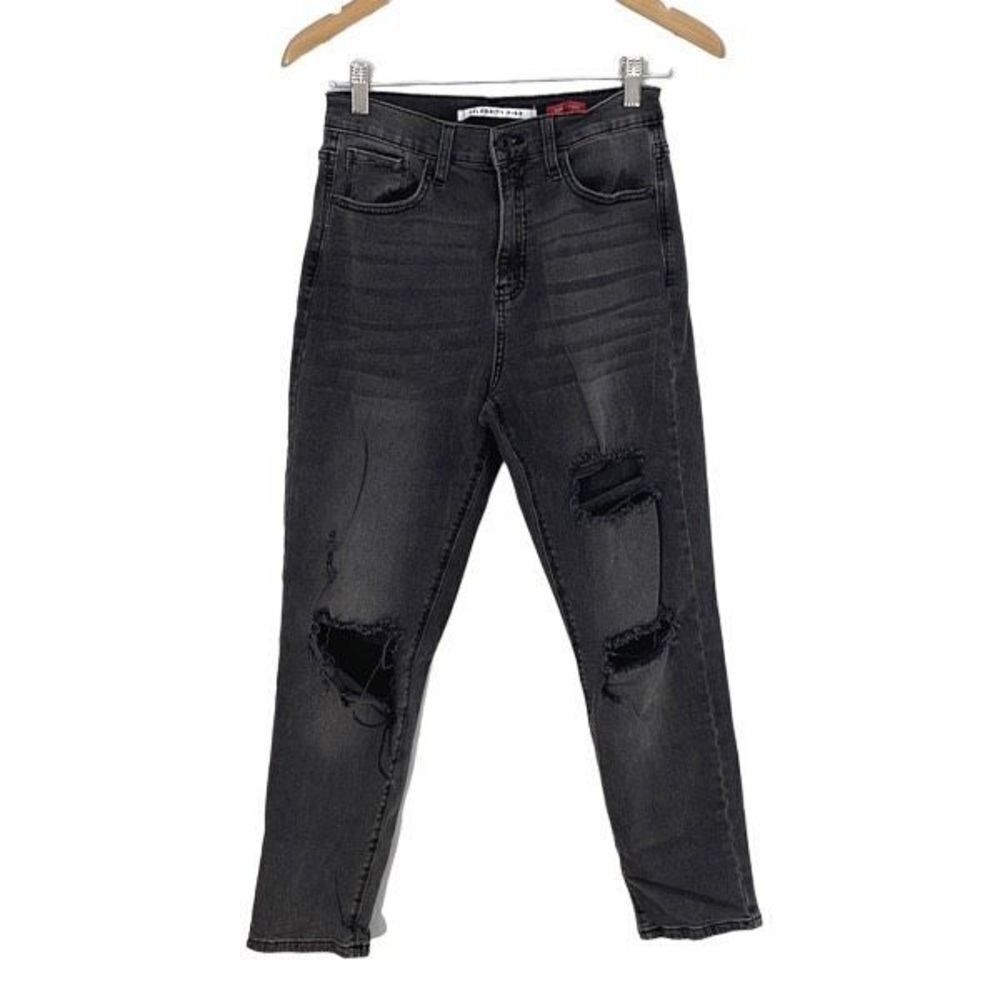Celebrity Pink Womens The Iconic Distressed Jeans High Rise Stretch‎ Denim 3/26